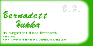 bernadett hupka business card